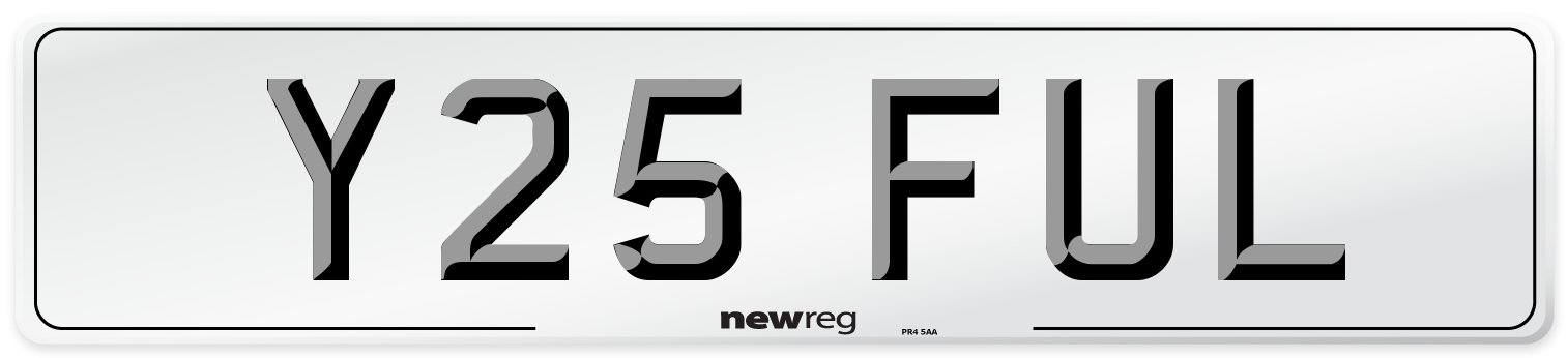 Y25 FUL Number Plate from New Reg